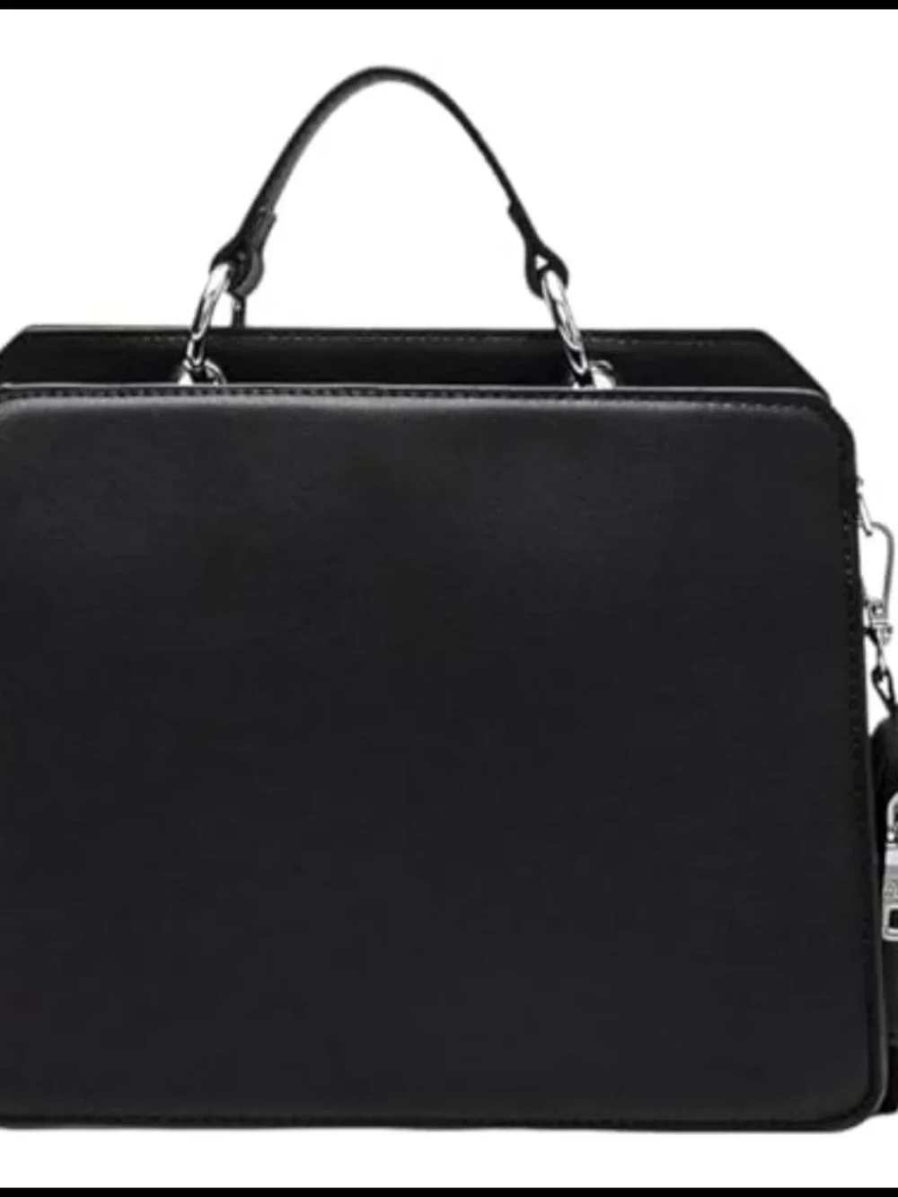 Satchel Convertible Crossbody Bag Removable Strap 2 Compartments